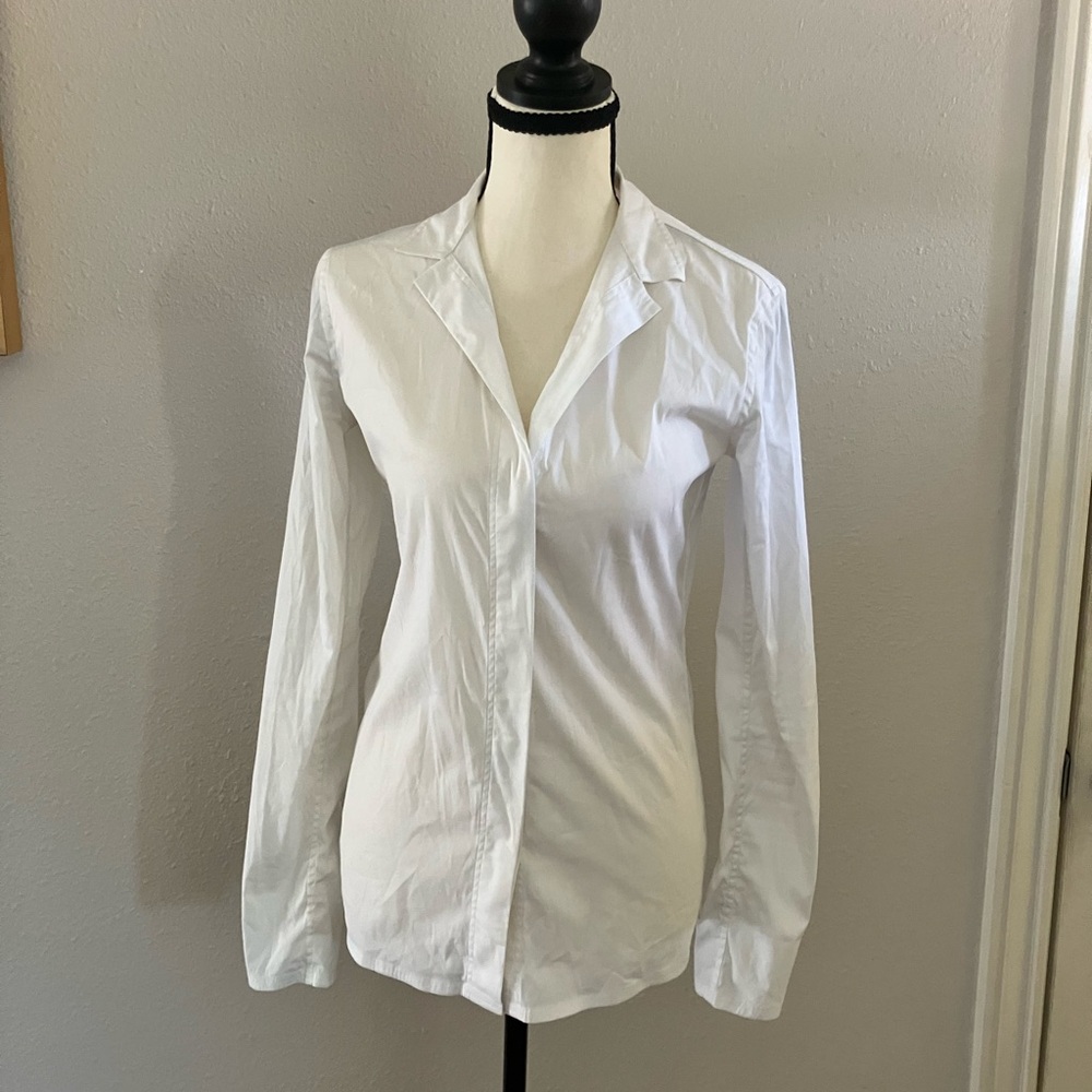 LIS LAREIDA white button down shirt women’s size 4